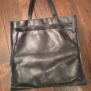 Raven & Lily black leather tote NWT